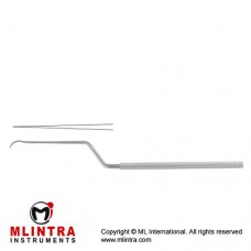 Yasargil Micro Needle Bayonet Shaped - Semi Sharp Stainless Steel, 24 cm - 9 1/2"